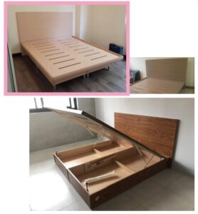 此為日興木業 素面木質床片，悅夢門市有展示